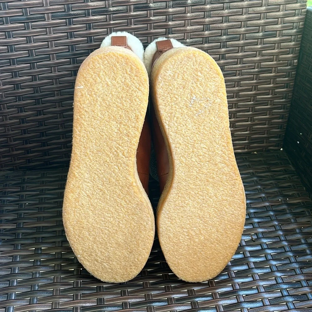 New J. Crew Leather Winter Wedge Boots - Size 8 - Picture 10 of 15